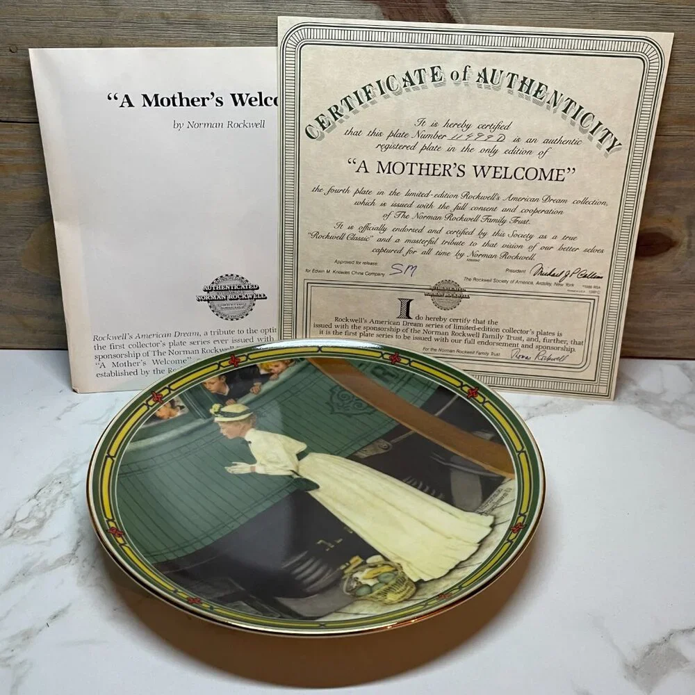 Norman Rockwell A Mother's Welcome Collectors Plate in Knowles Fine China